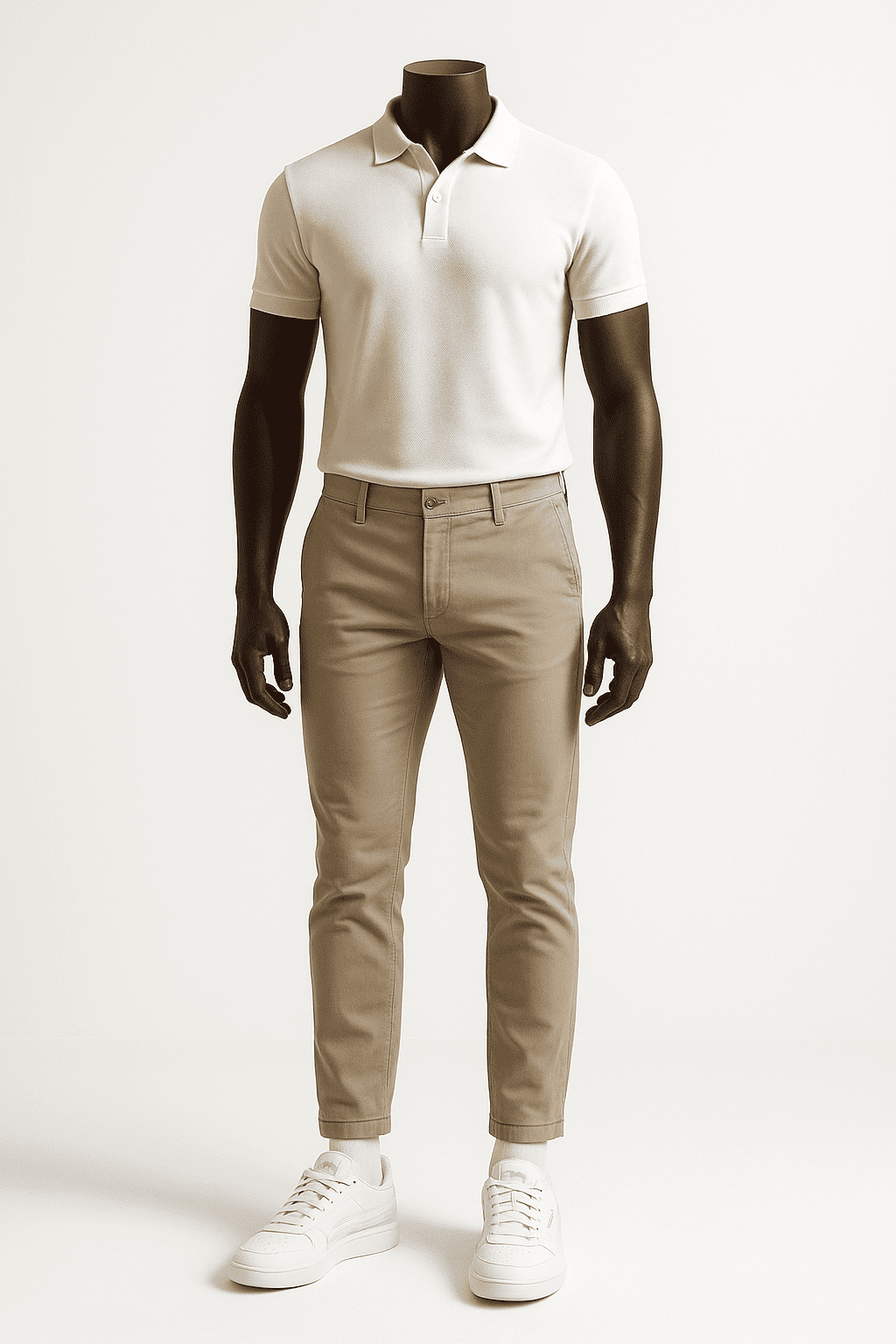 White Polo on Manikin